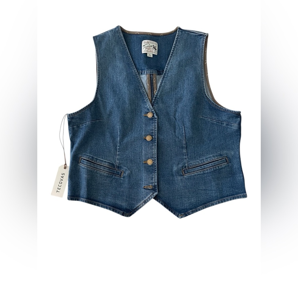 Tecovas Women's Denim Vest- XL - Picture 7 of 14